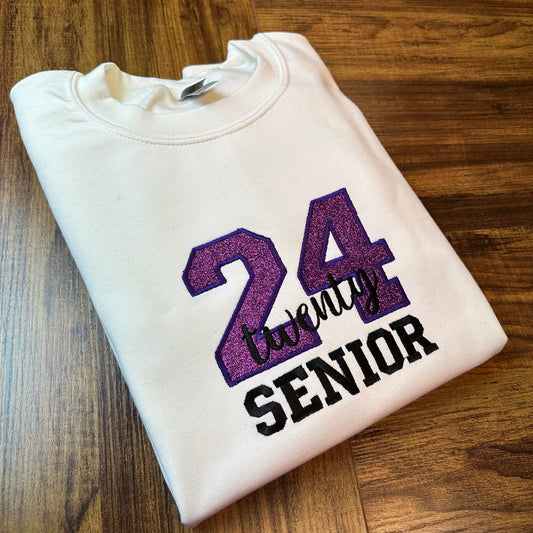 2024 Senior Glitter Embroidery Sweatshirt