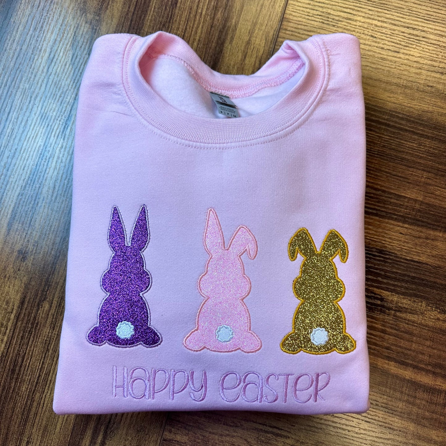 Easter Glitter Peeps Embroidered Crewneck