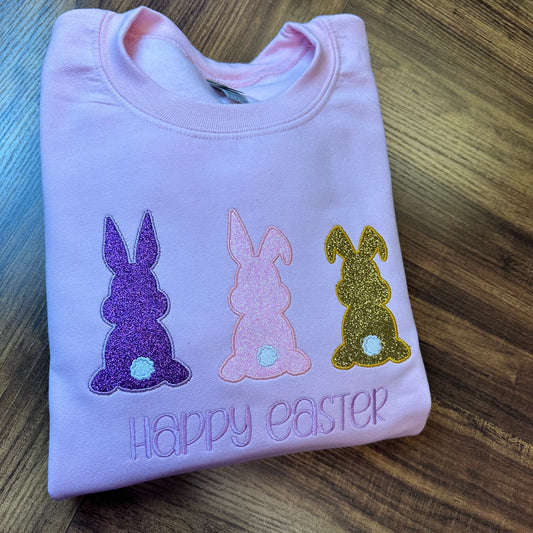 Easter Glitter Peeps Embroidered Crewneck