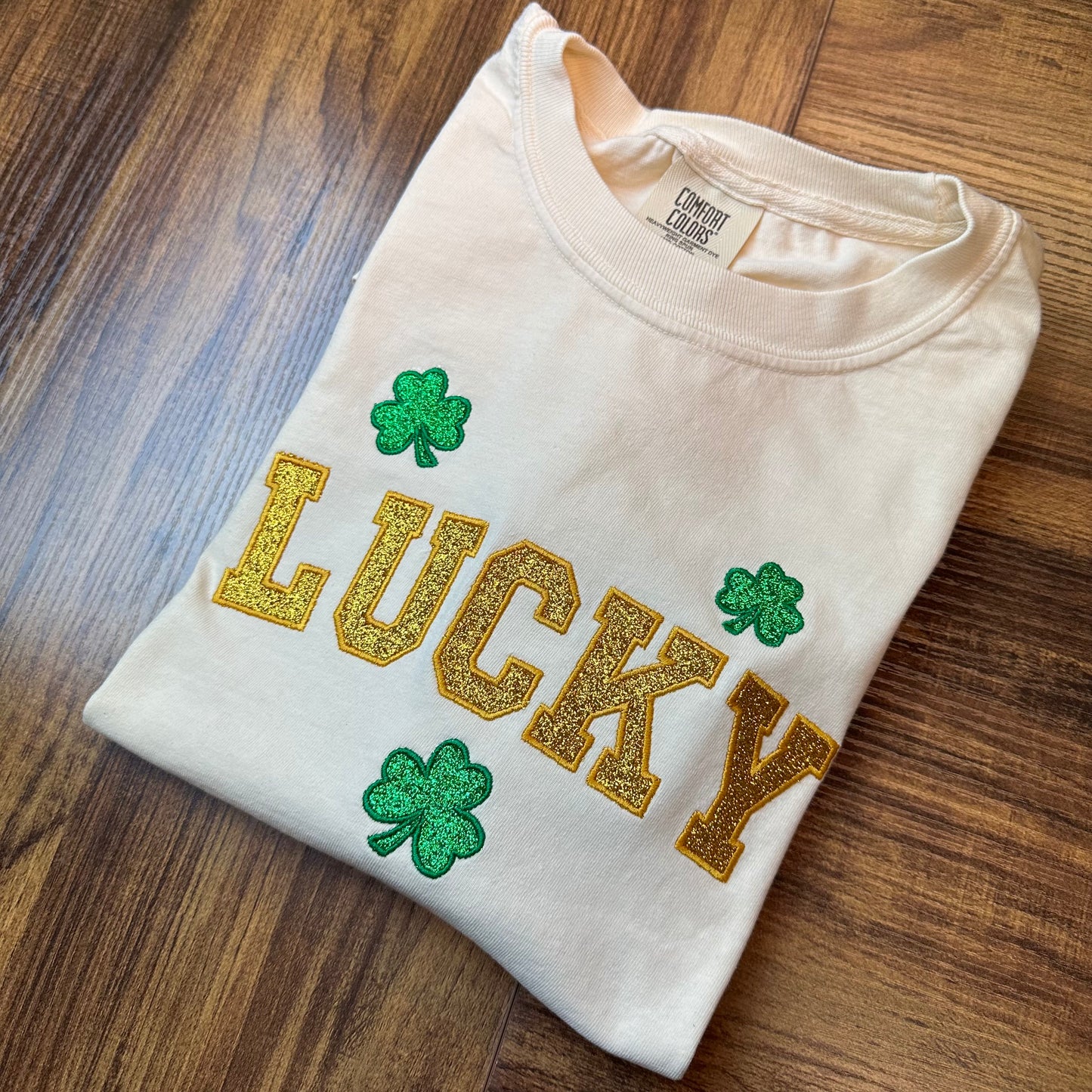 Lucky Glitter Embroidered Tshirt