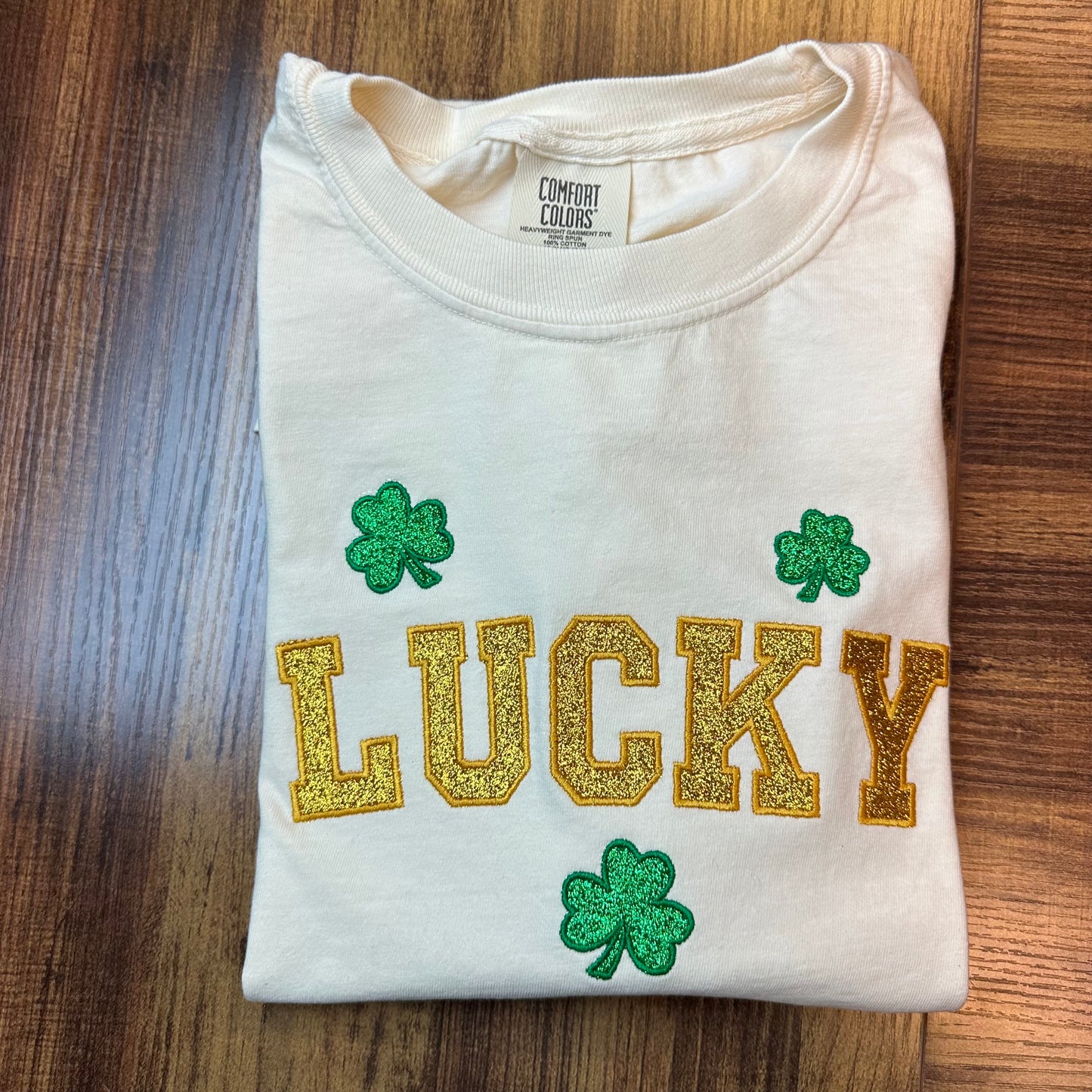 Lucky Glitter Embroidered Tshirt