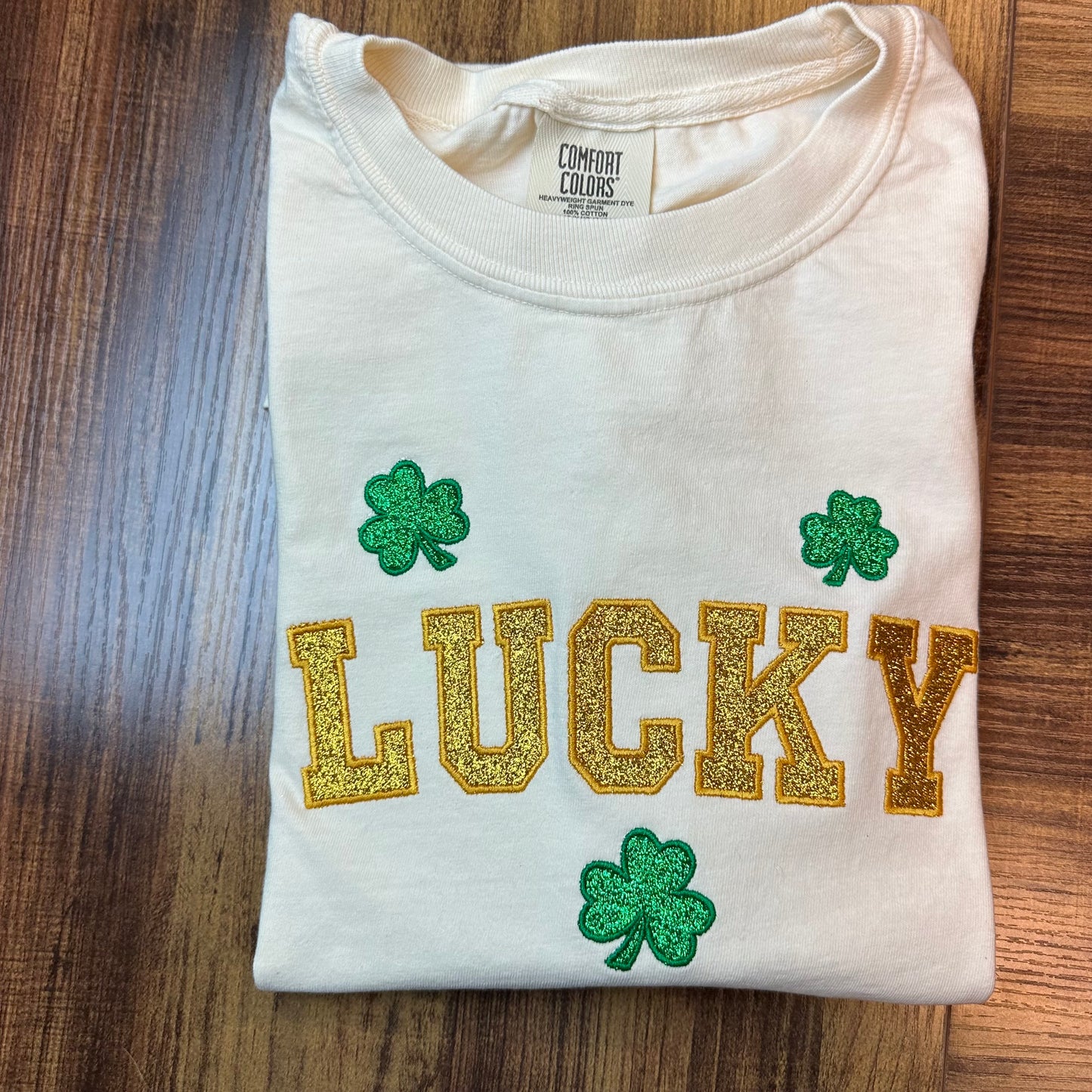 Lucky Glitter Embroidered Tshirt