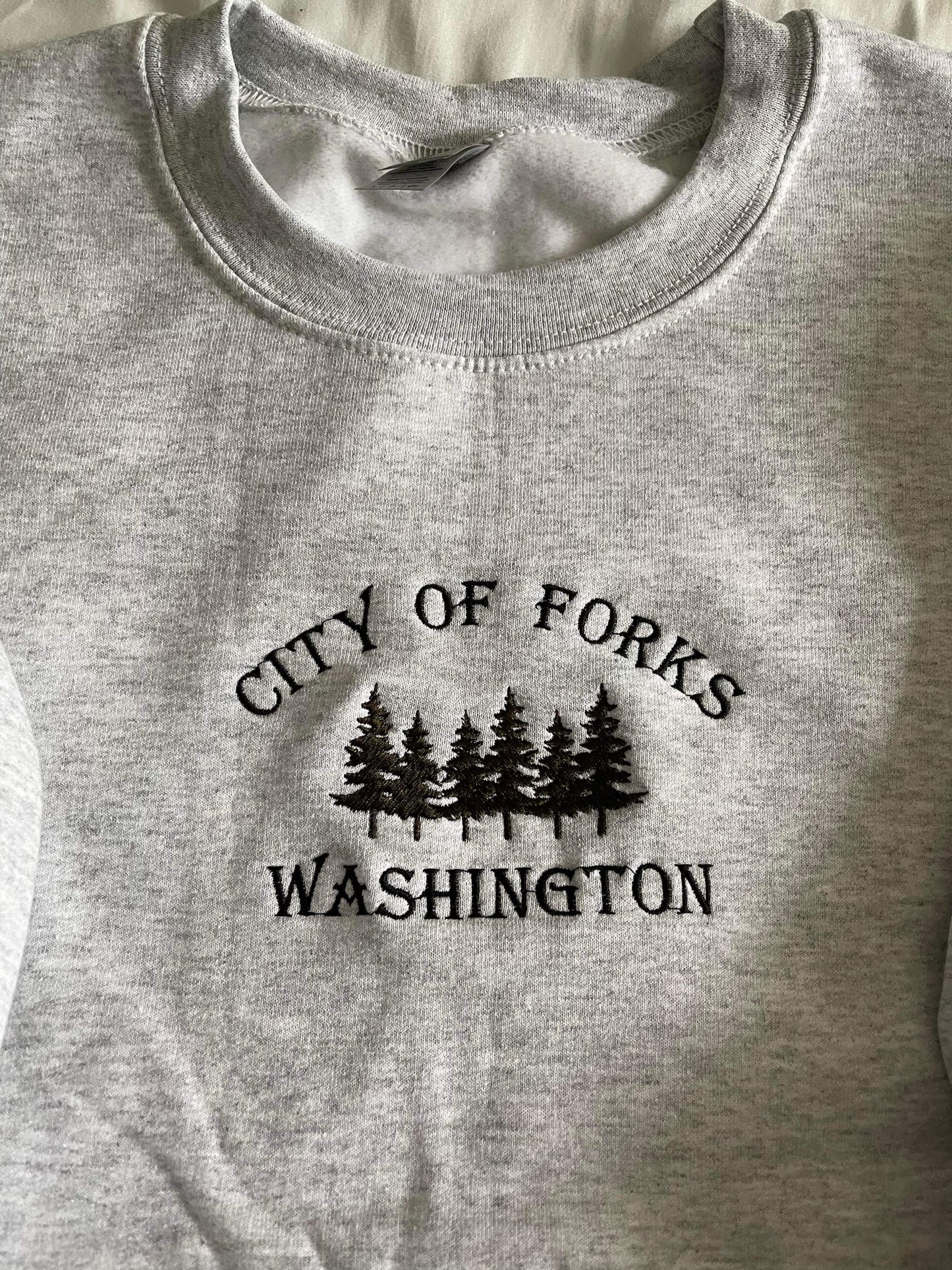 City of Forks Embroidered Sweatshirt