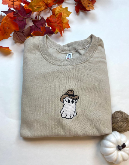 Cowboy Ghost Embroidered Sweatshirt