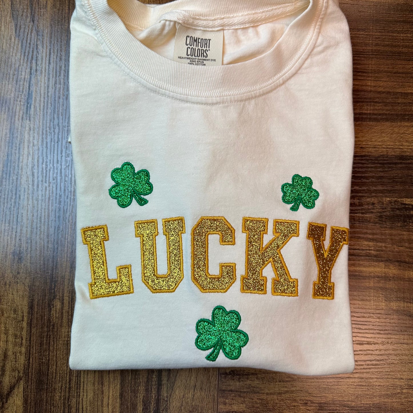 Lucky Glitter Embroidered Tshirt