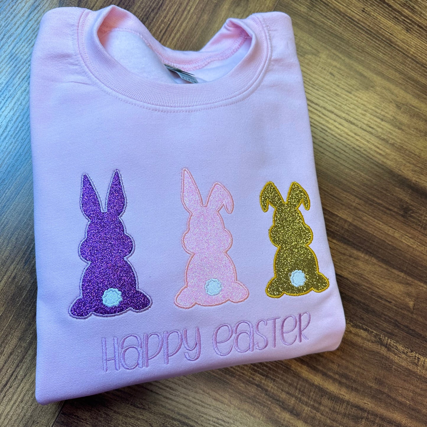 Easter Glitter Peeps Embroidered Crewneck