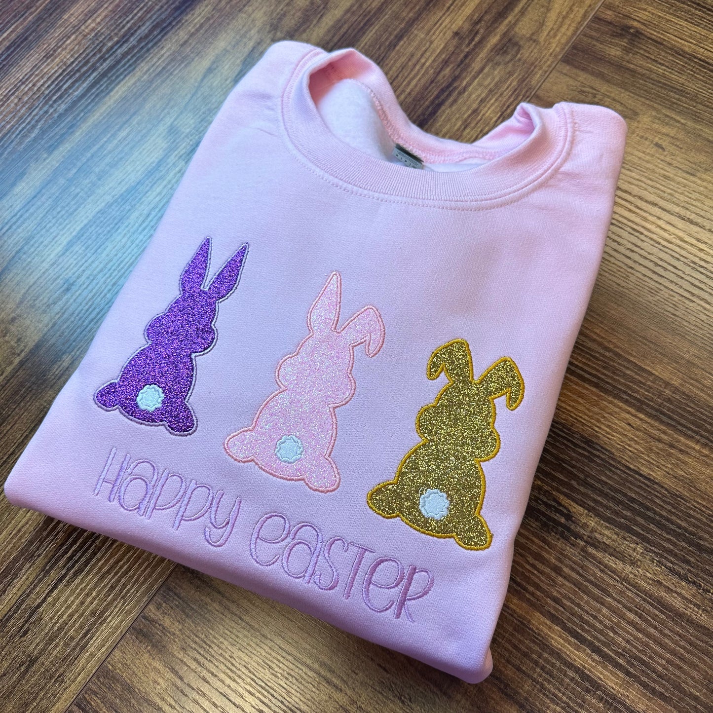 Easter Glitter Peeps Embroidered Crewneck